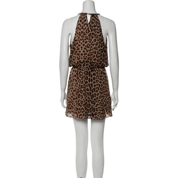 Parker Leopard Cheetah Print Silk Mini Dress Size: XS - Picture 3 of 3